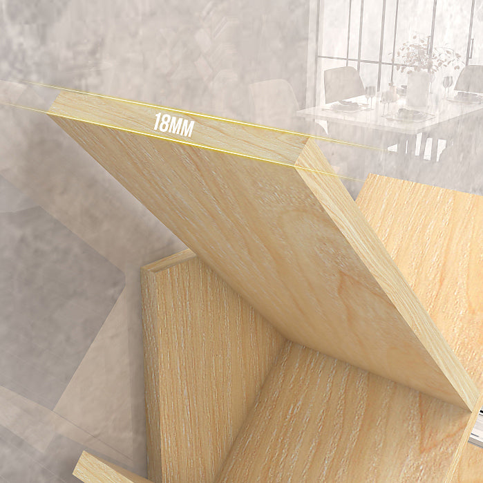 Contemporary Style Geometric Bookcase Vertical Closed Back Book Shelf