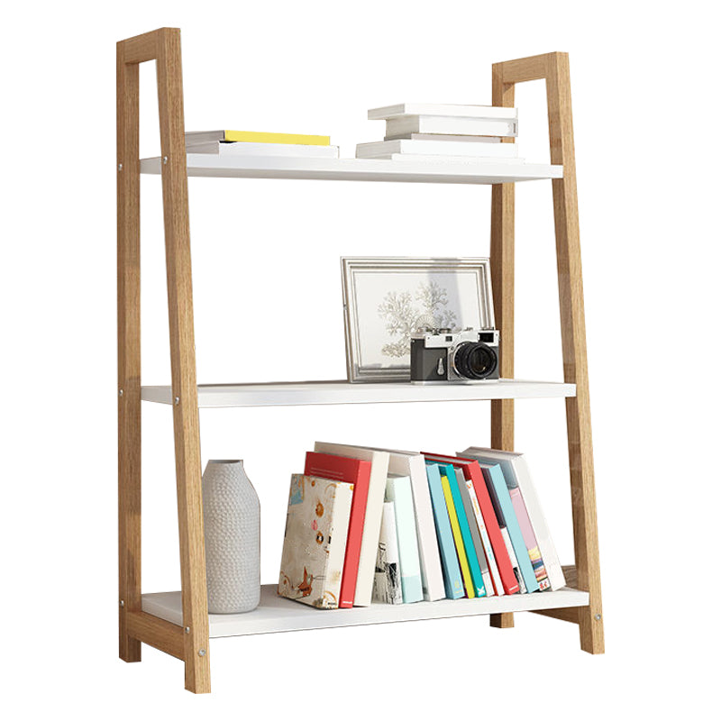 Open Back Bookshelf Contemporary Style Bookcase for Study Room Office