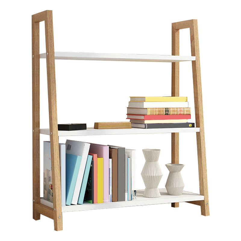 Open Back Bookshelf Contemporary Style Bookcase for Study Room Office