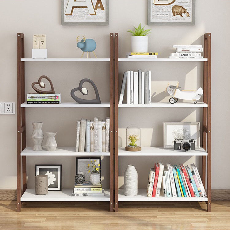 Open Back Bookshelf Contemporary Style Bookcase for Study Room Office