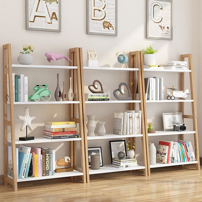 Open Back Bookshelf Contemporary Style Bookcase for Study Room Office