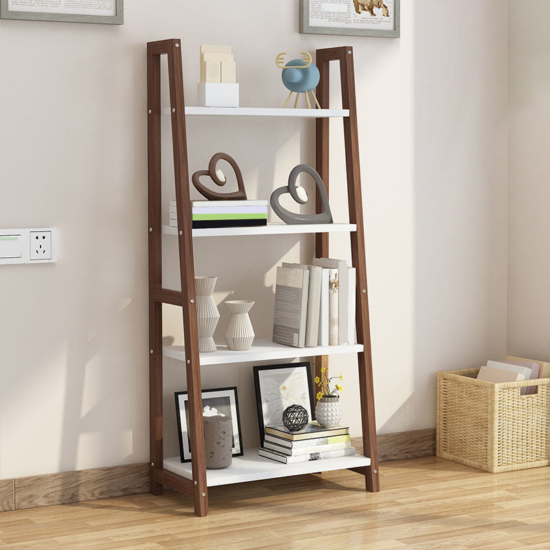 Open Back Bookshelf Contemporary Style Bookcase for Study Room Office