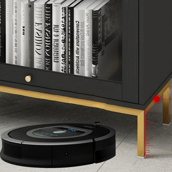 Glam Bookshelf Standard Wooden Shelf Bookcase with Cabinets for Office