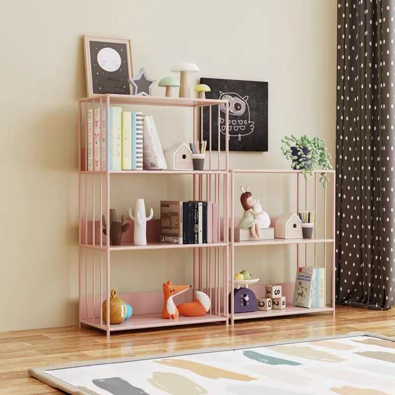 Metal Open Back Standard Bookcase Scandinavian Style Book Shelf