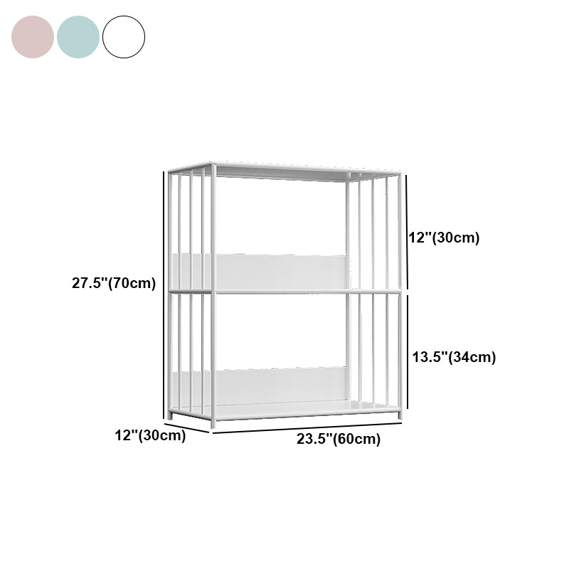 Metal Open Back Standard Bookcase Scandinavian Style Book Shelf