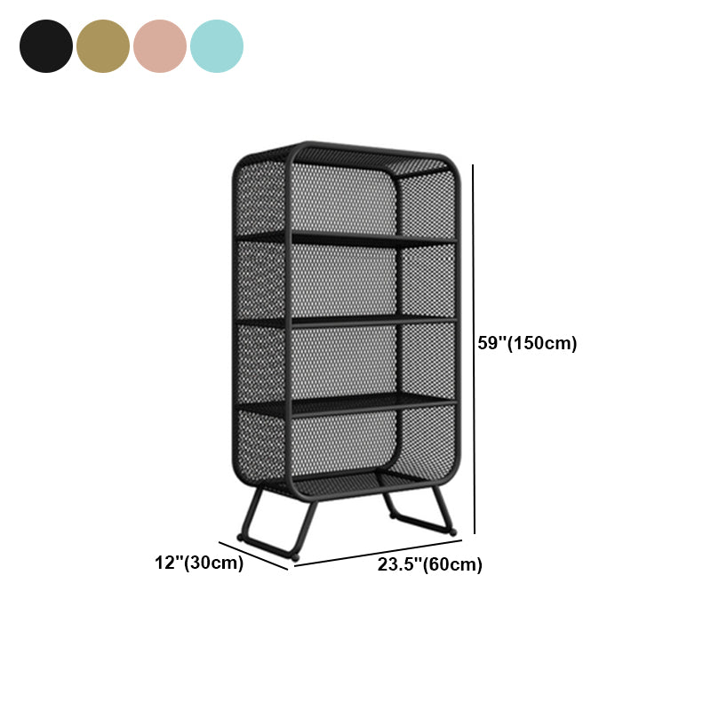 Scandinavian Style Standard Bookcase Metal Closed Back Book Shelf