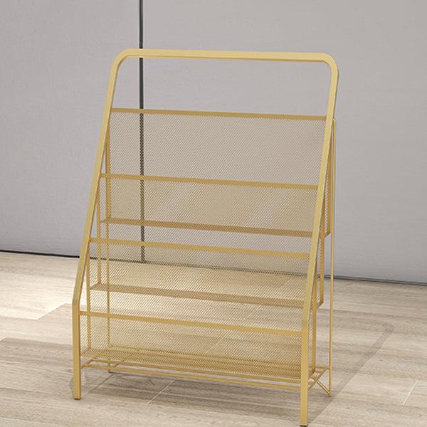 Scandinavian Ladder Bookcase Metal Closed Back Bookshelf for Home Office