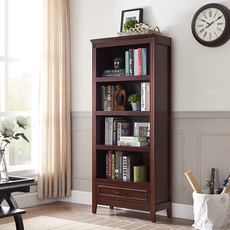 Modern Style Bookshelf Solid Wood Standard Shelf Bookcase for Home
