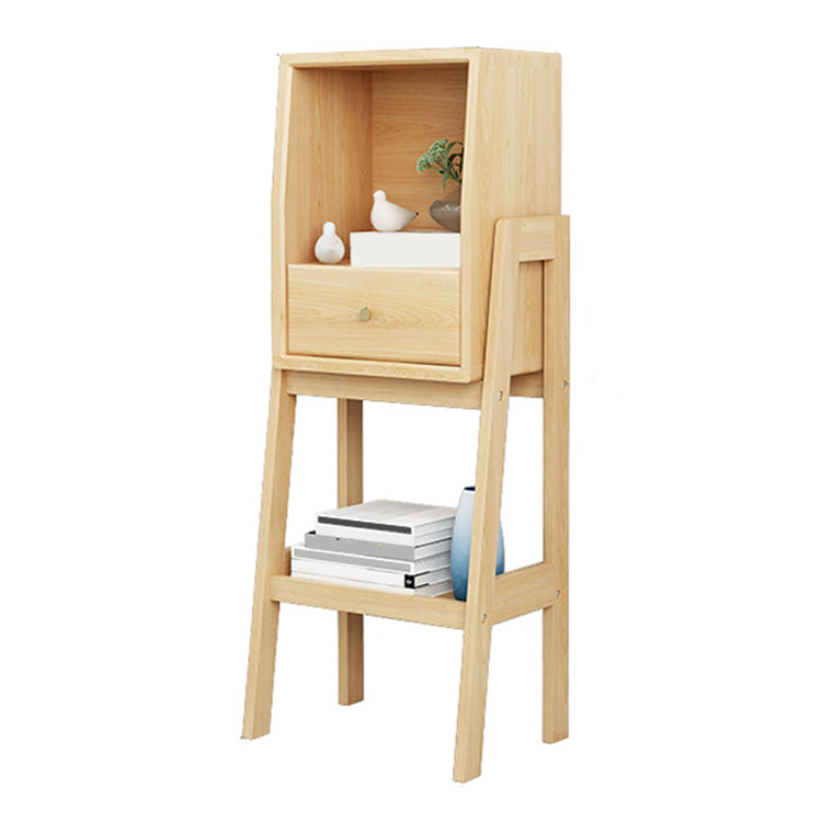 Modern Style Bookshelf Open Solid Wood Shelf Bookcase for Home