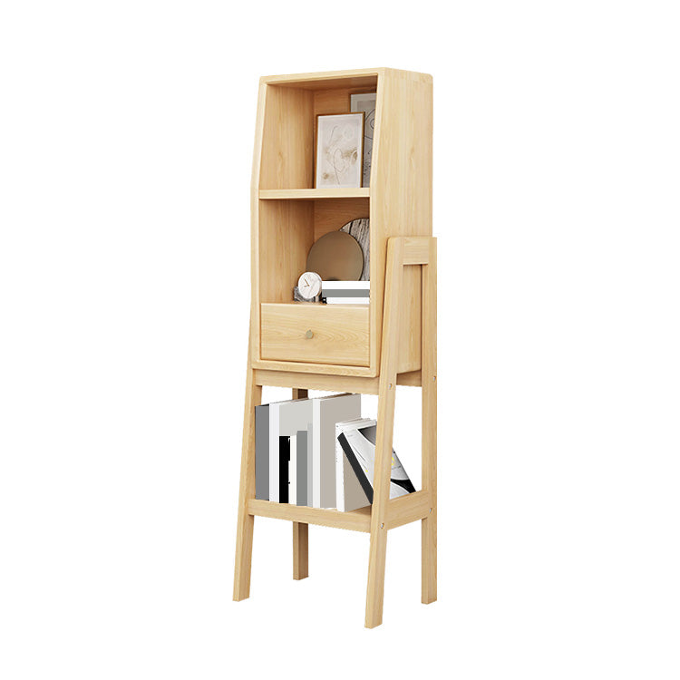 Modern Style Bookshelf Open Solid Wood Shelf Bookcase for Home
