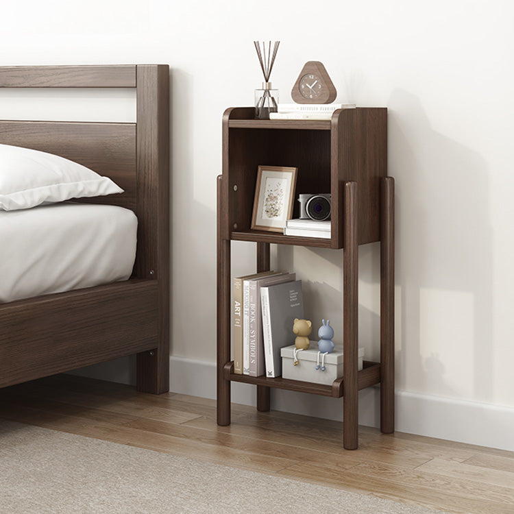 Modern Style Bookshelf Open Solid Wood Shelf Bookcase for Home