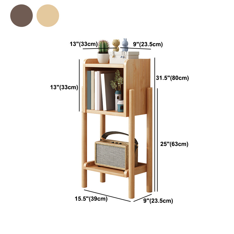 Modern Style Bookshelf Open Solid Wood Shelf Bookcase for Home
