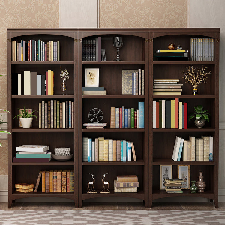 Contemporary Vertical Standard Bookcase Wooden Closed Back Bookcase