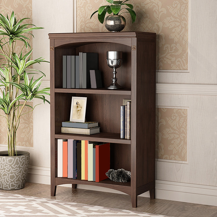 Contemporary Vertical Standard Bookcase Wooden Closed Back Bookcase