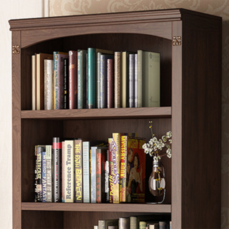 Contemporary Vertical Standard Bookcase Wooden Closed Back Bookcase