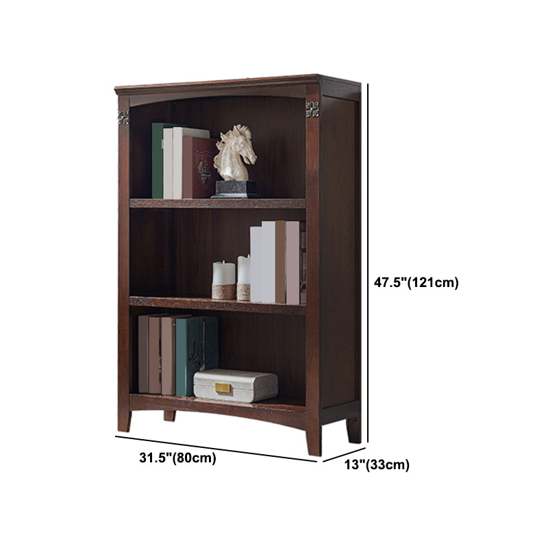 Contemporary Vertical Standard Bookcase Wooden Closed Back Bookcase