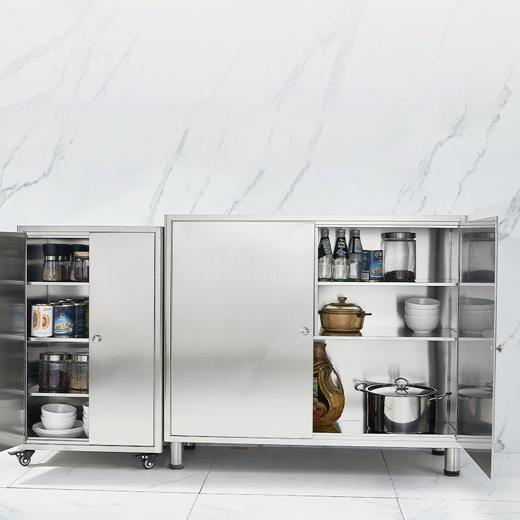 Stainless Steel Sideboard Cabinet Modern Server Cabinet with Storage for kitchen