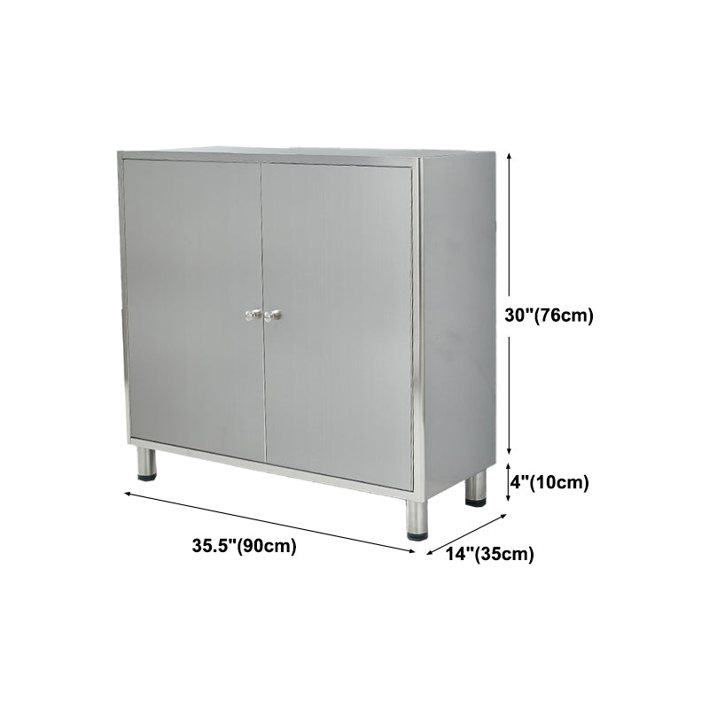 Stainless Steel Sideboard Cabinet Modern Server Cabinet with Storage for kitchen
