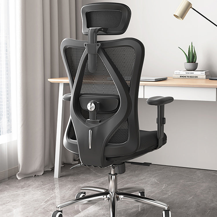 High Back Office Chair With Sponge Seat Fixed/Adjustable Arm Office Chair
