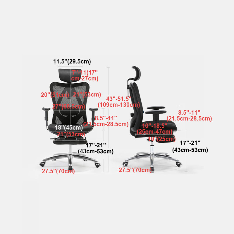 High Back Office Chair With Sponge Seat Fixed/Adjustable Arm Office Chair