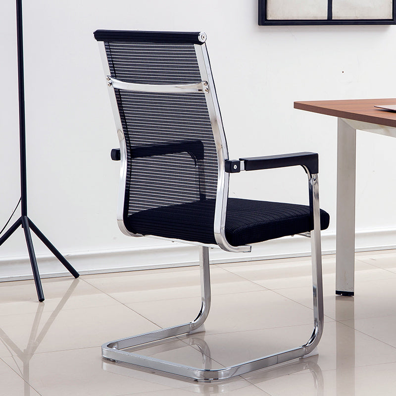 Medium/High Back Office Chair Metal Leg Mesh Back Sponge Cushion Office Chair