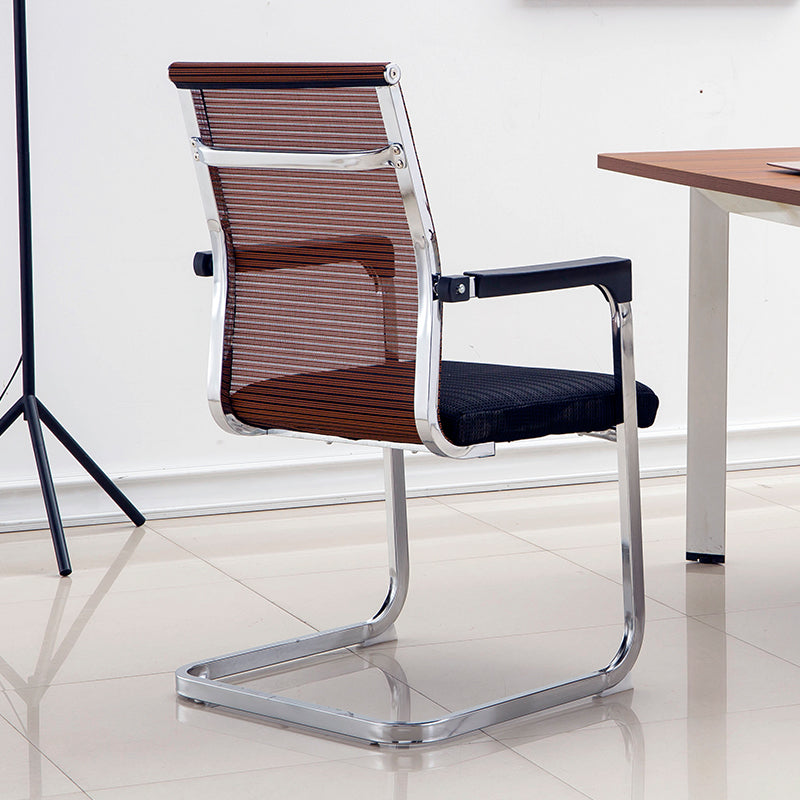 Medium/High Back Office Chair Metal Leg Mesh Back Sponge Cushion Office Chair