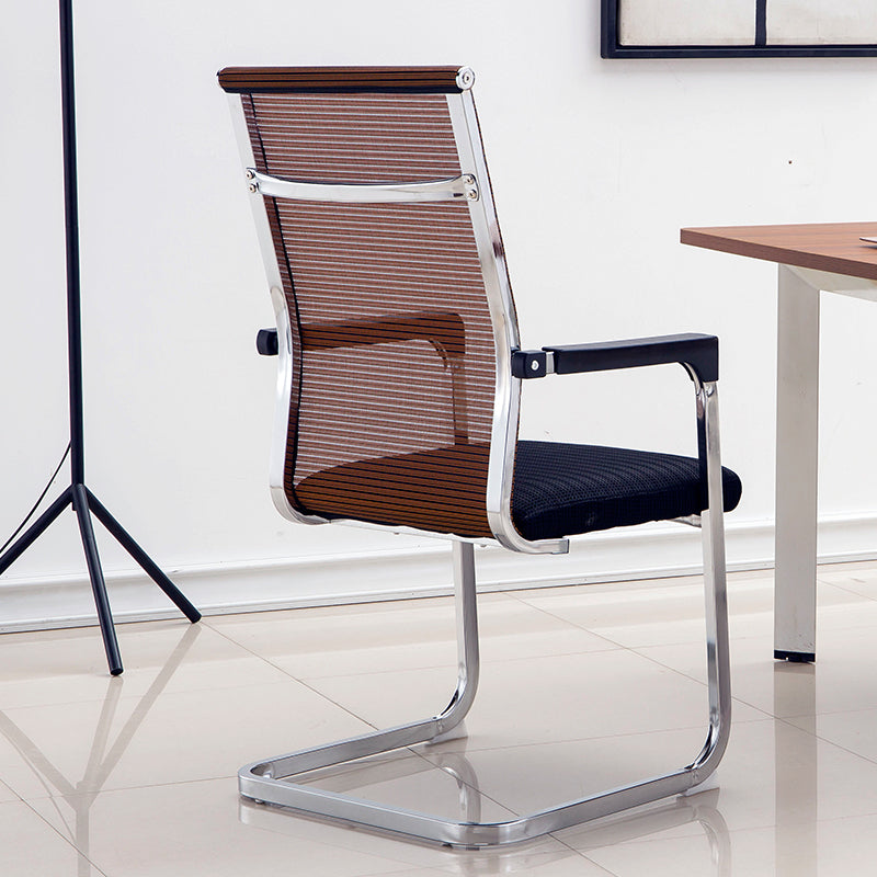 Medium/High Back Office Chair Metal Leg Mesh Back Sponge Cushion Office Chair