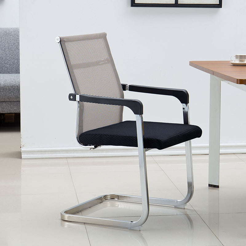 Medium/High Back Office Chair Metal Leg Mesh Back Sponge Cushion Office Chair