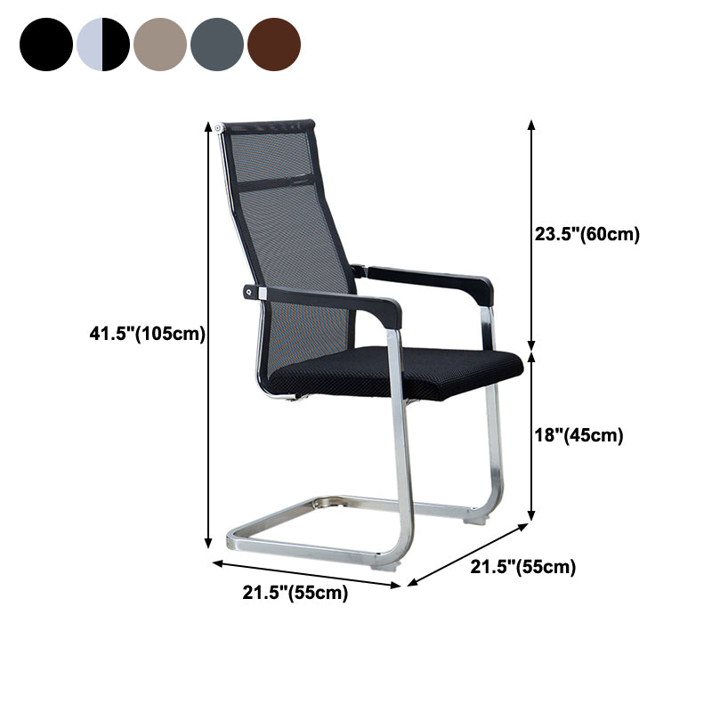 Medium/High Back Office Chair Metal Leg Mesh Back Sponge Cushion Office Chair