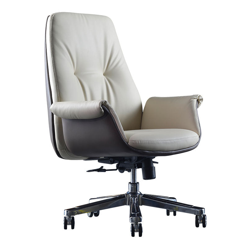 Contemporary Managers Chair Wheels Fixed Arms Tilt Mechanism Executive Chair