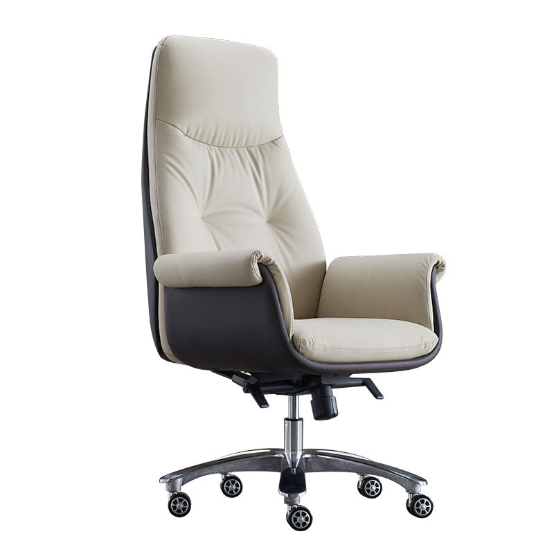 Contemporary Managers Chair Wheels Fixed Arms Tilt Mechanism Executive Chair