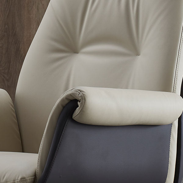 Contemporary Managers Chair Wheels Fixed Arms Tilt Mechanism Executive Chair