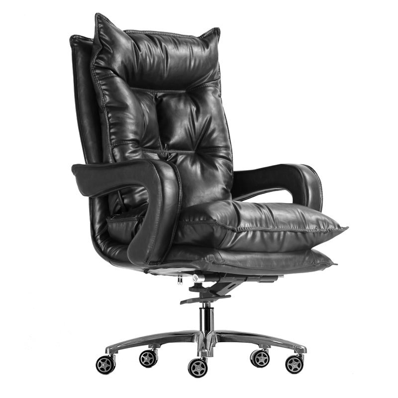 Silver Aluminium Modern Desk Chair with High Back Conference Chair