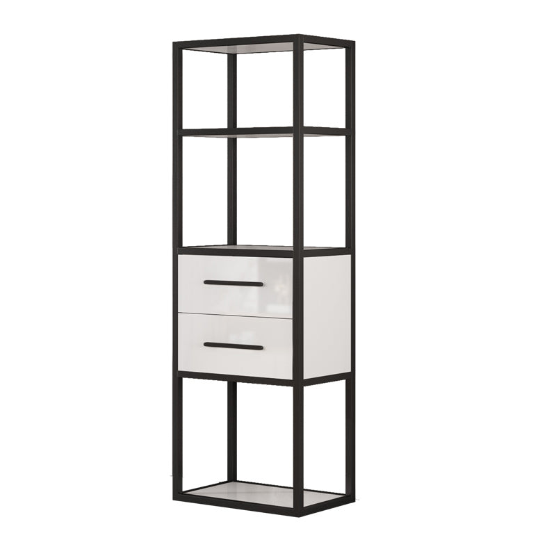 Glam Style Bookshelf Open Back Bookcase for Home Office and Study Room