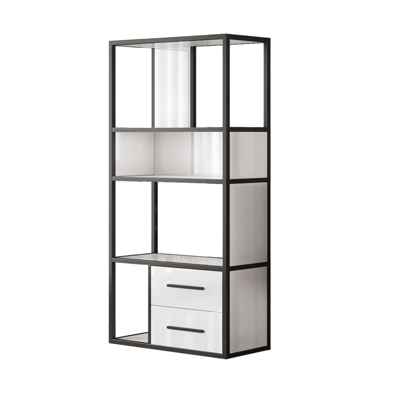 Glam Style Bookshelf Open Back Bookcase for Home Office and Study Room