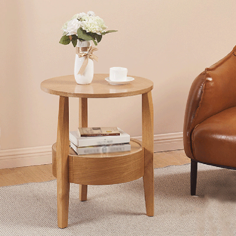 French Country Style Cocktail Table Wood/dark Coffee/walnut Solid Wood Round Coffee Table
