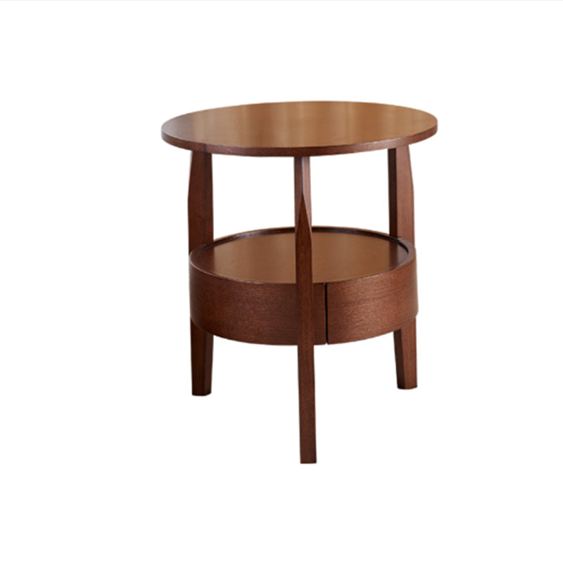 French Country Style Cocktail Table Wood/dark Coffee/walnut Solid Wood Round Coffee Table