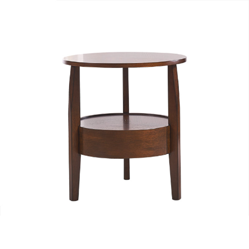 French Country Style Cocktail Table Wood/dark Coffee/walnut Solid Wood Round Coffee Table