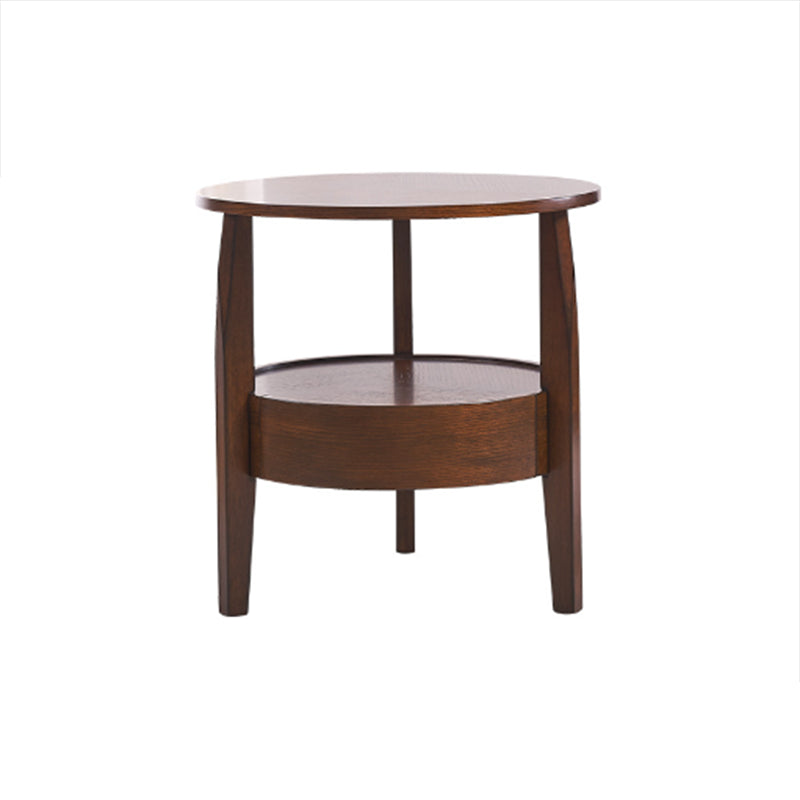 French Country Style Cocktail Table Wood/dark Coffee/walnut Solid Wood Round Coffee Table