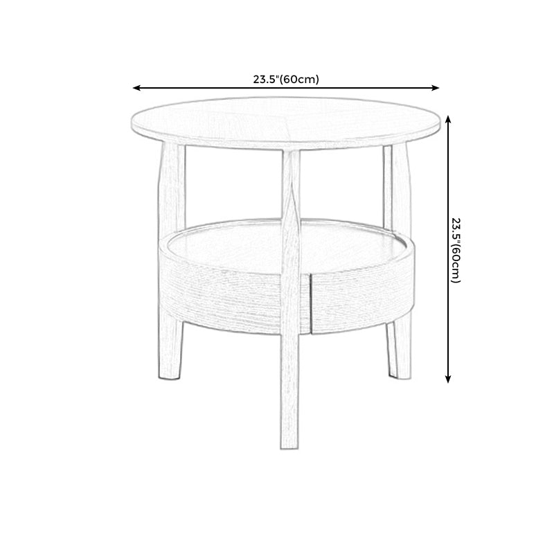 French Country Style Cocktail Table Wood/dark Coffee/walnut Solid Wood Round Coffee Table