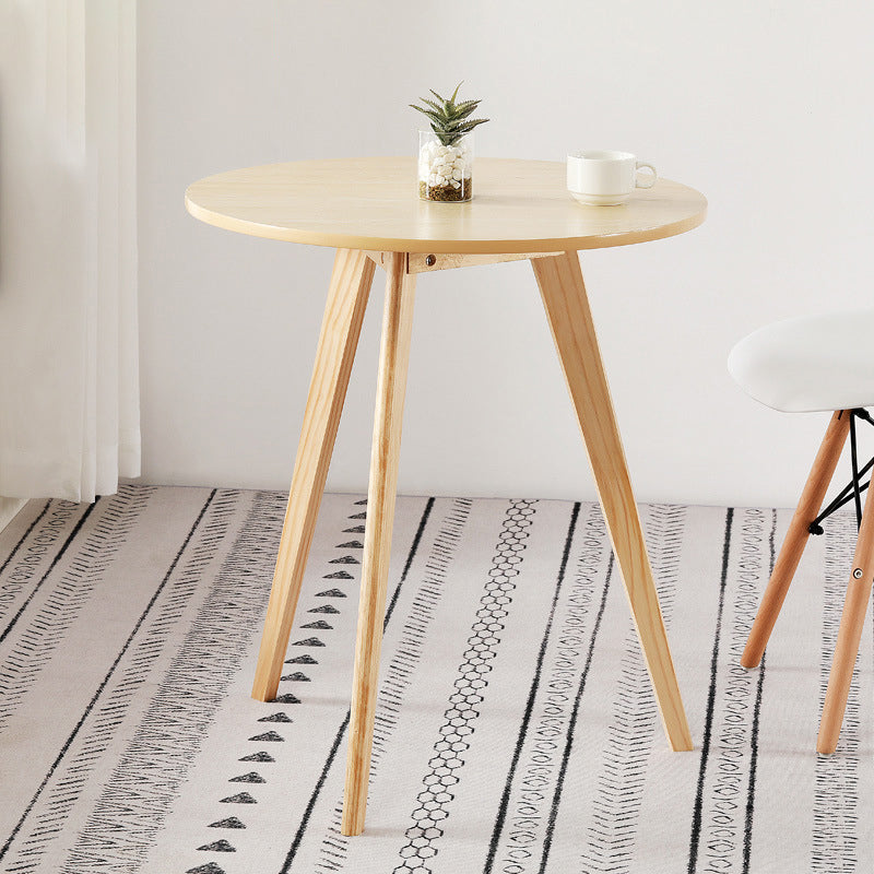 3 Legs End Table Natural/black/white Round Wood Side End Table