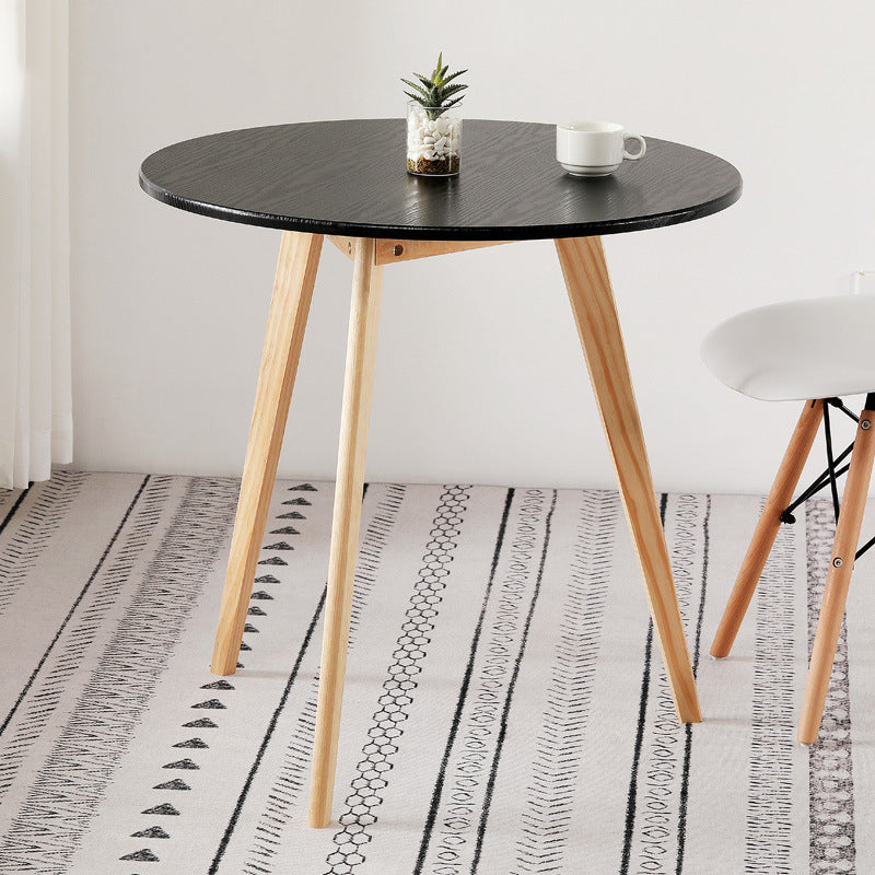 3 Legs End Table Natural/black/white Round Wood Side End Table