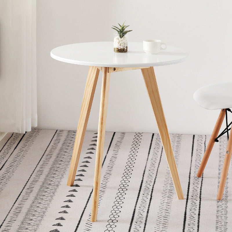 3 Legs End Table Natural/black/white Round Wood Side End Table