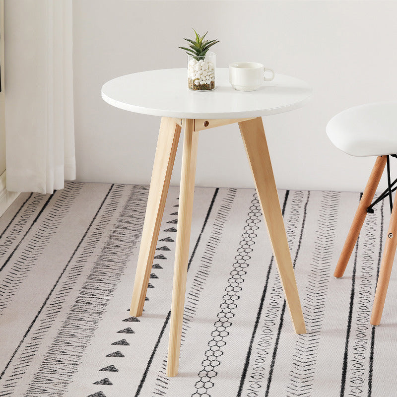 3 Legs End Table Natural/black/white Round Wood Side End Table