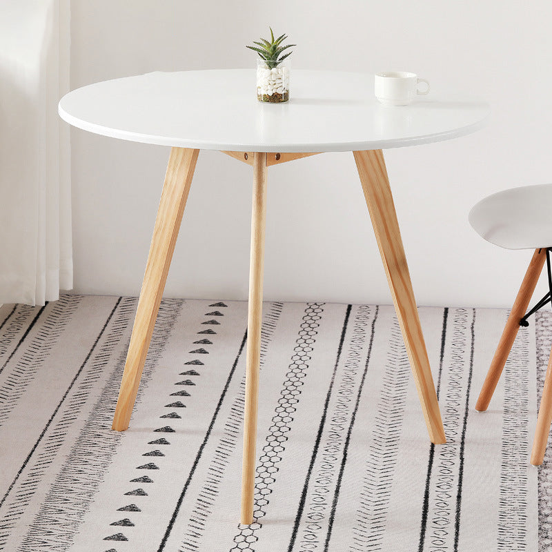 3 Legs End Table Natural/black/white Round Wood Side End Table