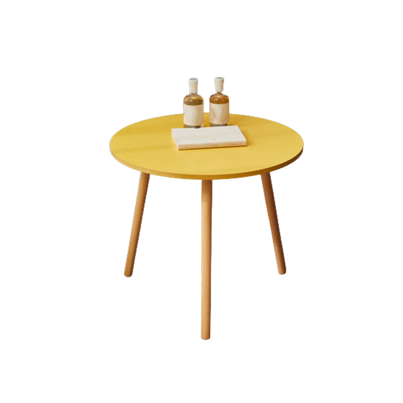 Traditional Style Cocktail Table Artificial Wood White/yellow/natural Color Coffee Table