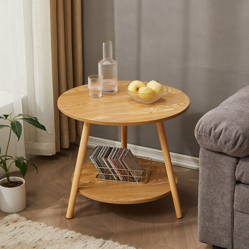 Traditional Style Cocktail Table Artificial Wood White/yellow/natural Color Coffee Table