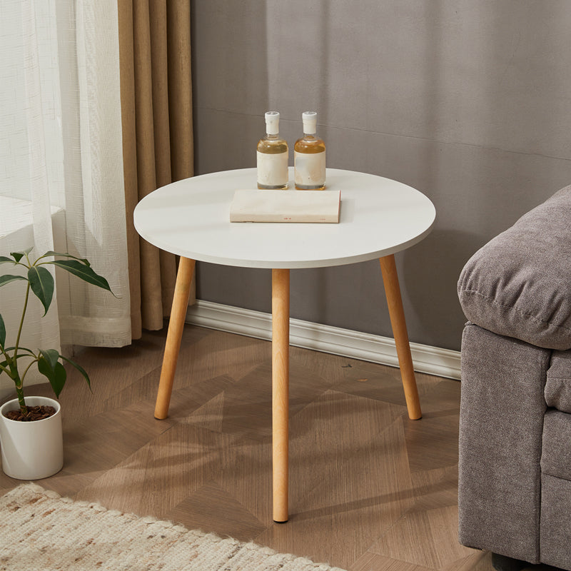 Traditional Style Cocktail Table Artificial Wood White/yellow/natural Color Coffee Table