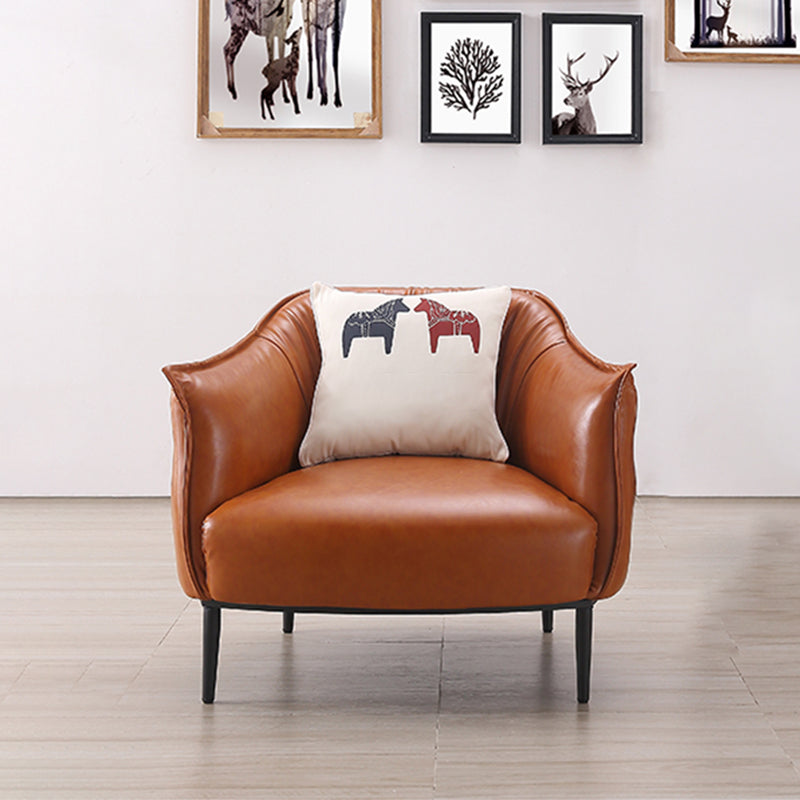 Faux Leather Chair32.6" L x 31.8" W x 29.9" H Arms Included Chair for Bedroom