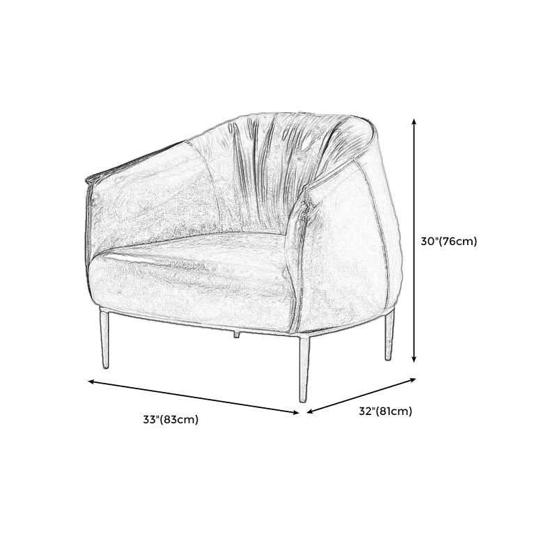 Faux Leather Chair32.6" L x 31.8" W x 29.9" H Arms Included Chair for Bedroom